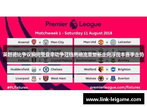 英超德比争议瞬间复盘牵动争冠格局暗流重塑新走向浮现本赛季走势