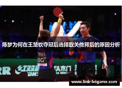 陈梦为何在王楚钦夺冠后选择取关他背后的原因分析 陈梦为何在王楚钦夺冠后选择取关他背后的原因分析